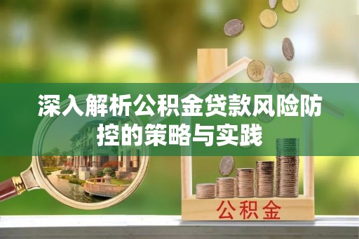 奈曼旗深入解析公积金贷款风险防控的策略与实践