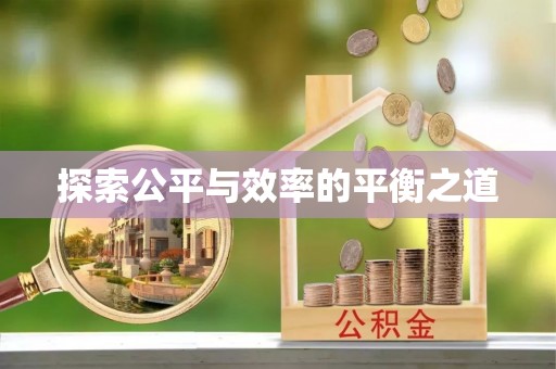 奈曼旗探索公平与效率的平衡之道